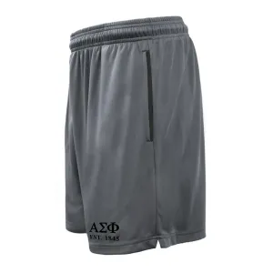 Alpha Sig 7in Grey Pocketed Shorts