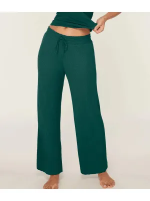 Andie Swim The Wide Leg Pant - Waffle - Fern