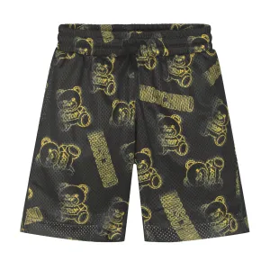 Black Teddy Bear Logo Shorts