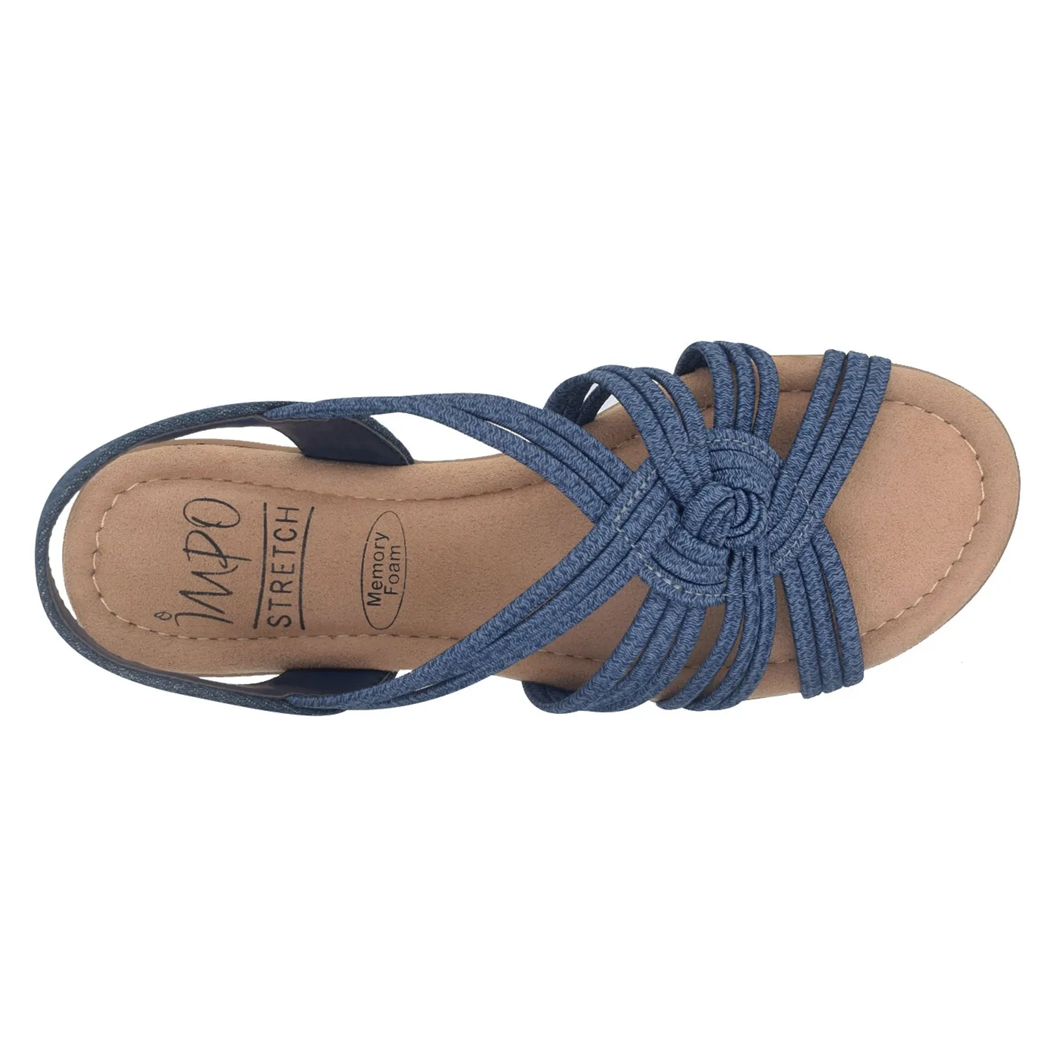 Bryce Stretch Elastic Sandal with Memory Foam