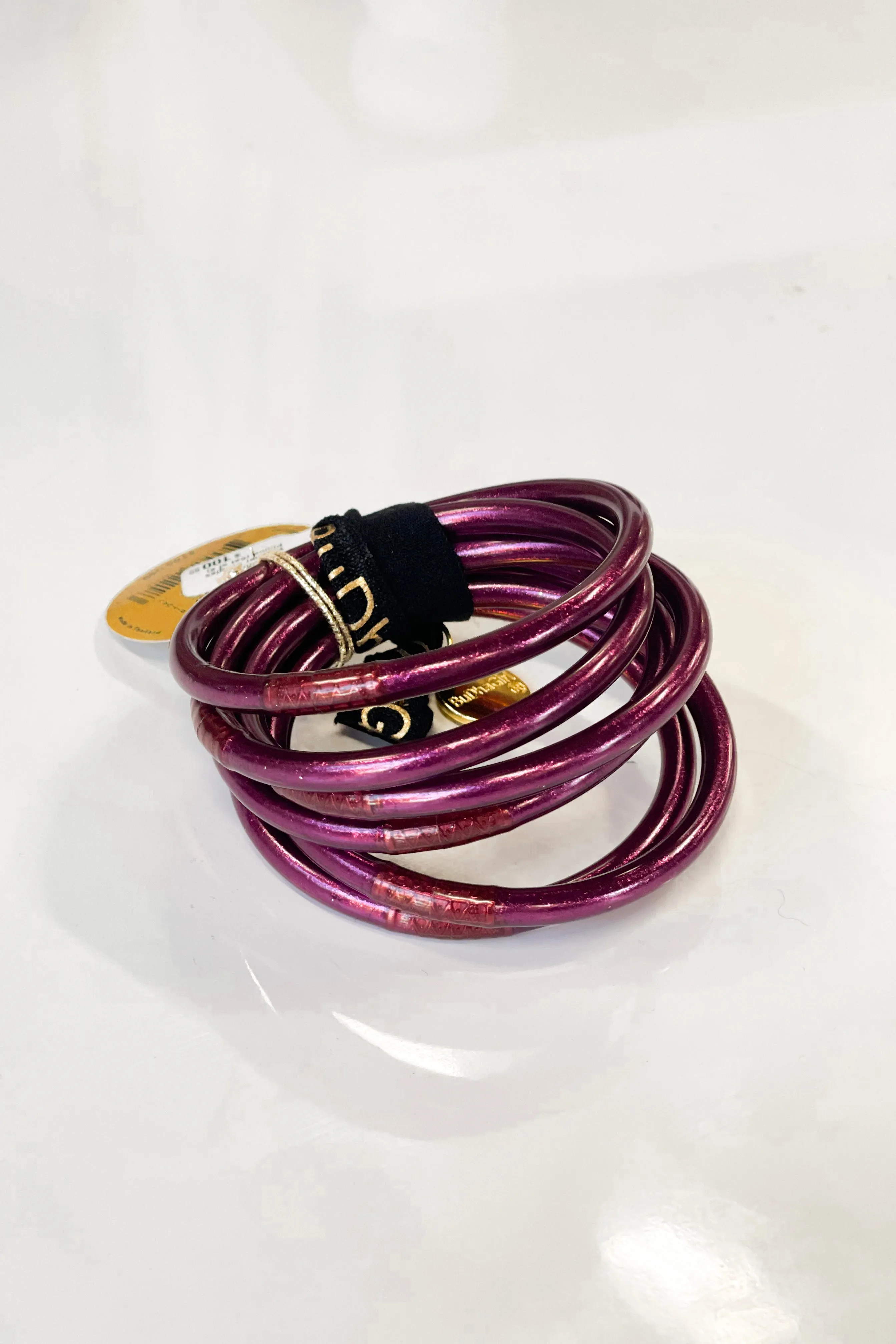 BuDhaGirl All Weather Bangles Amethyst (Set of 6)