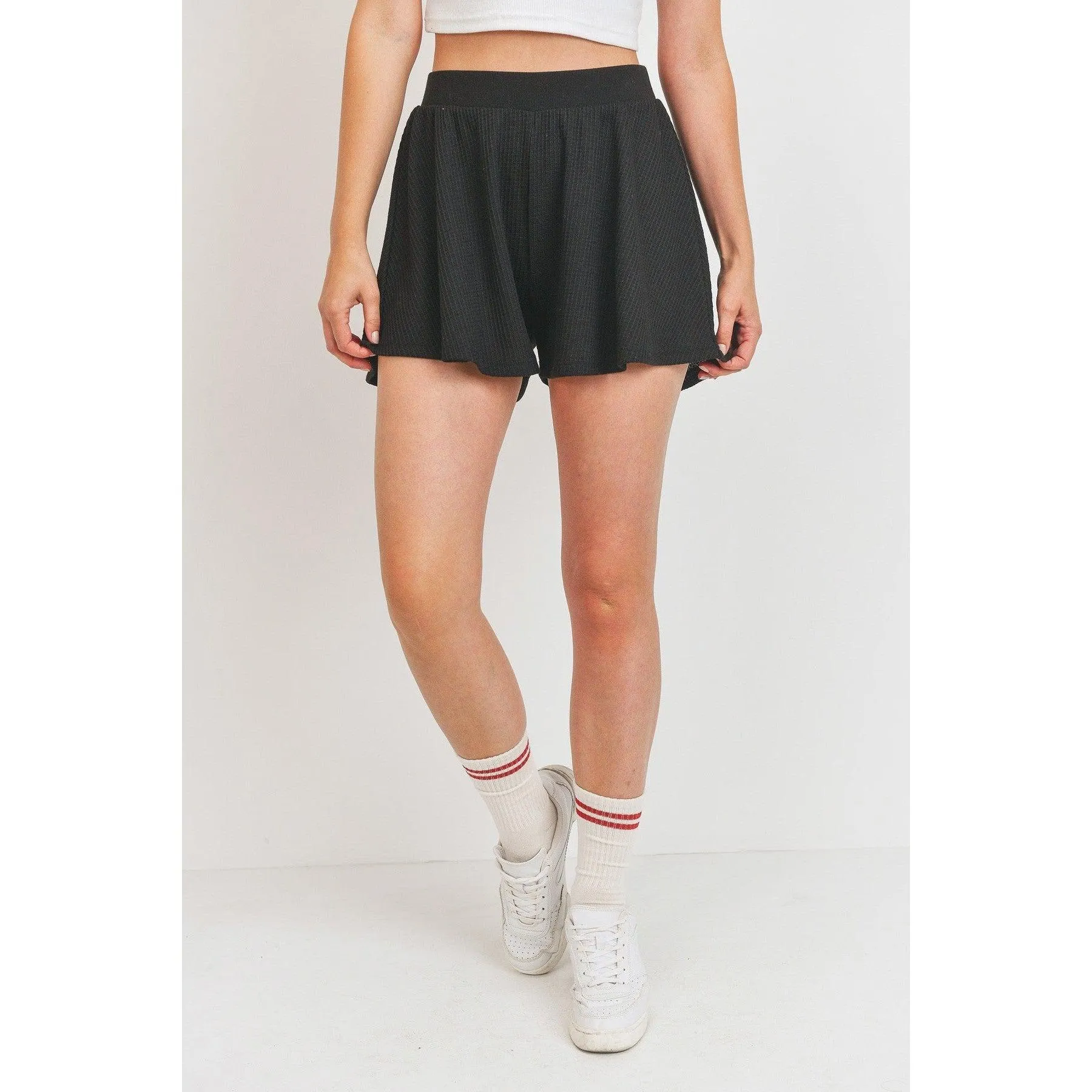 Flounce Shorts Micro Waffle