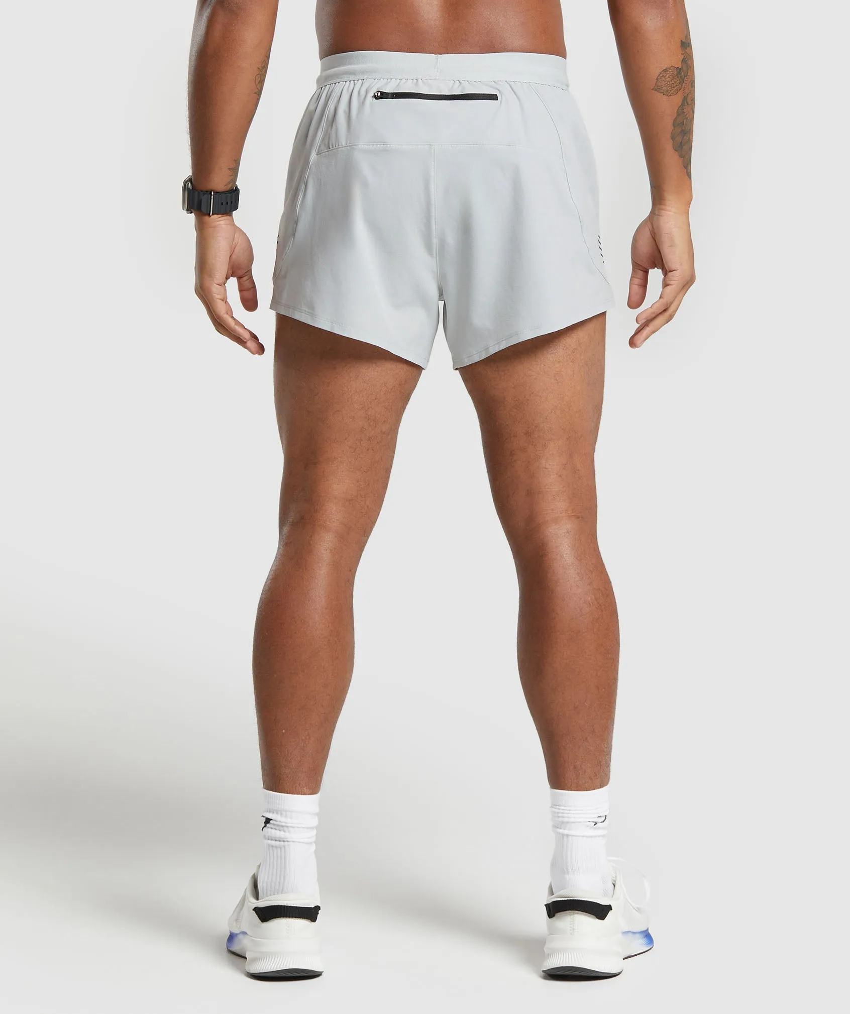 Gymshark Apex Run 5" Shorts - Light Grey