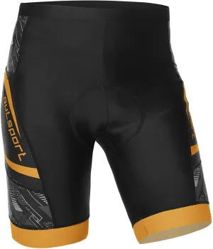 Hiauspor Padded Bike Shorts for Men, with 2 Slash Pockets and 1 Zipper Pocket, Breathable Quick Dry Lightweight