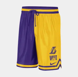 Los Angeles Lakers Courtside Dri-FIT NBA Graphic Mens Shorts (Yellow/Purple)