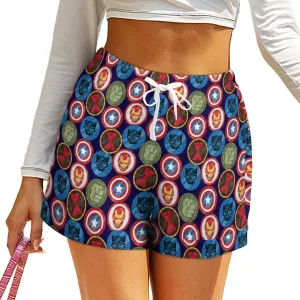 Marvel Shields Women's High-Waisted Loose Shorts With Pockets