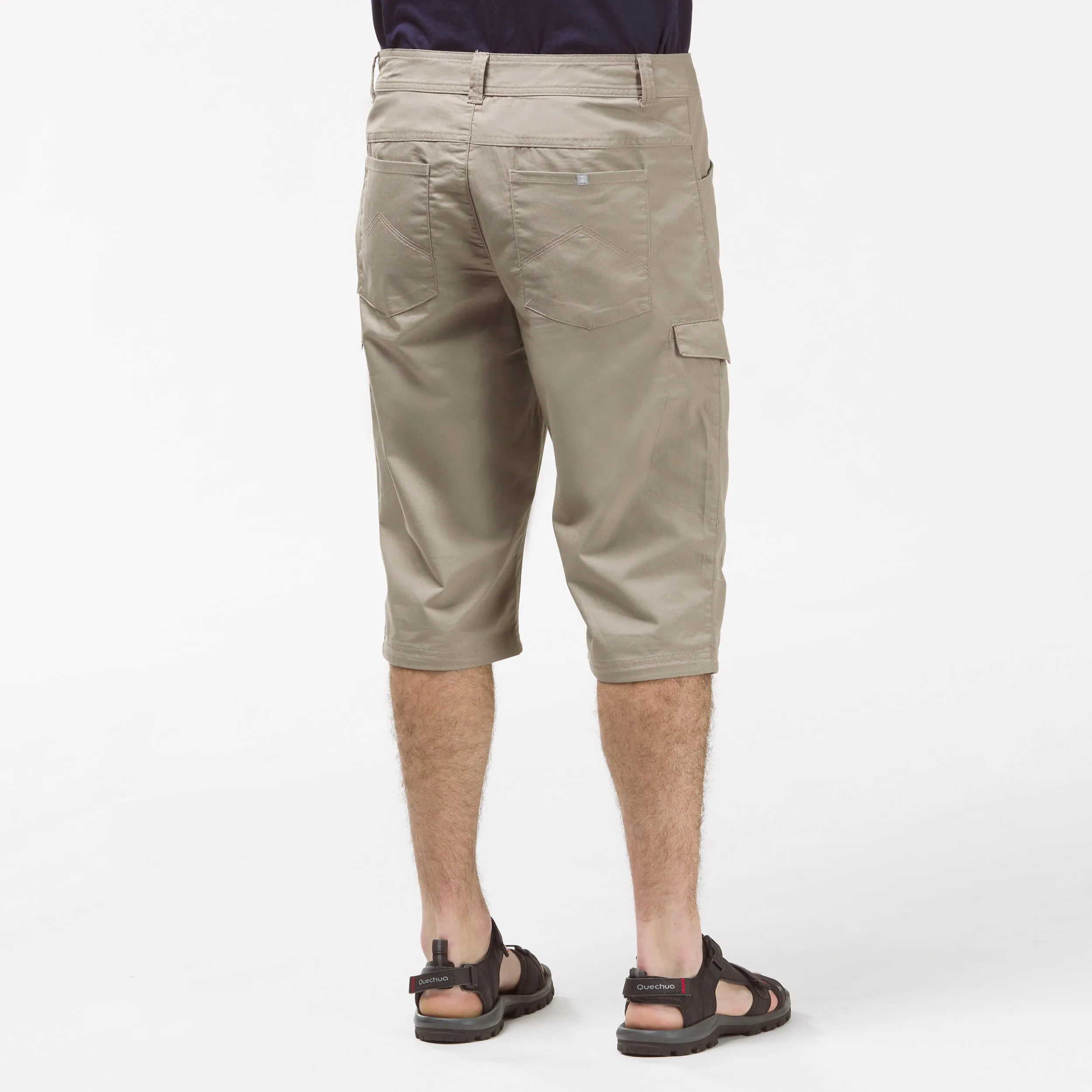 Mens Beige Hiking Bermuda Shorts – Quechua NH500 Fresh: Lightweight, Breathable, and Comfortable