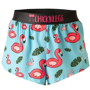 Men's Blue Flamingo 2" Split Shorts