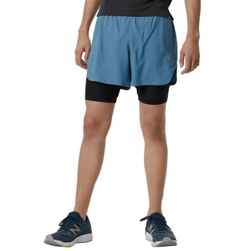 New Balance Mens Q Speed Fuel 2 In 1 5 Inch Short