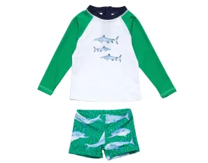 UPF 50  Top & Swim Shorts Set