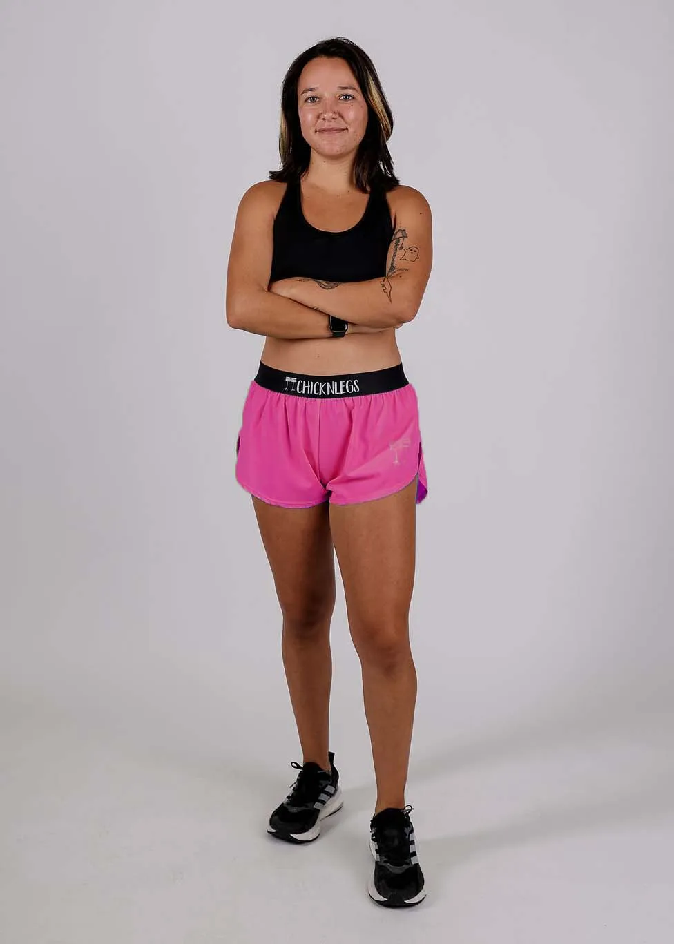 Women's Neon Pink 1.5" Split Shorts